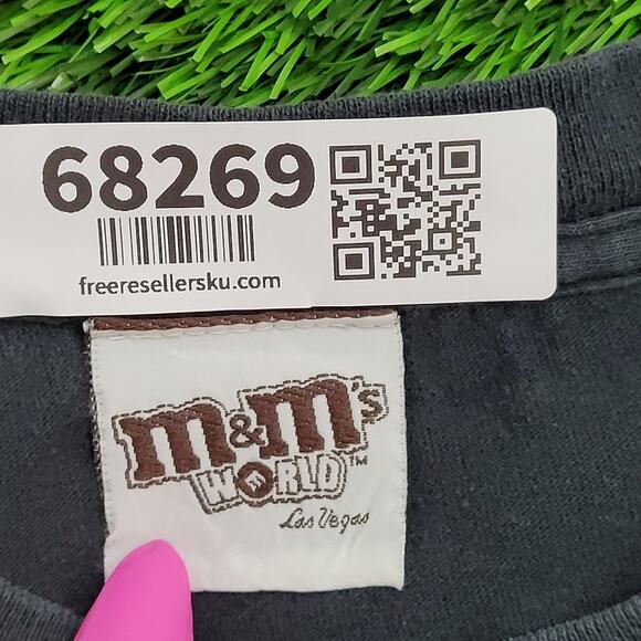 Vintage M&M Chocolate Lover Shirt 2XL 25x27 Black - Picture 8 of 13